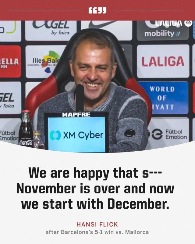 弗利克：今天不需要莱万上场 亚马尔复出非常重要